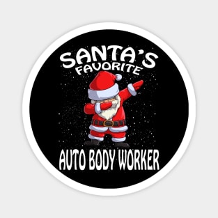 Santas Favorite Auto Body Worker Christmas Magnet